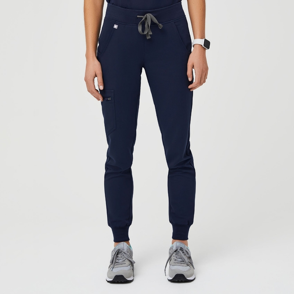 Figs women's Zamora jogger scrub pants navy blue large petite